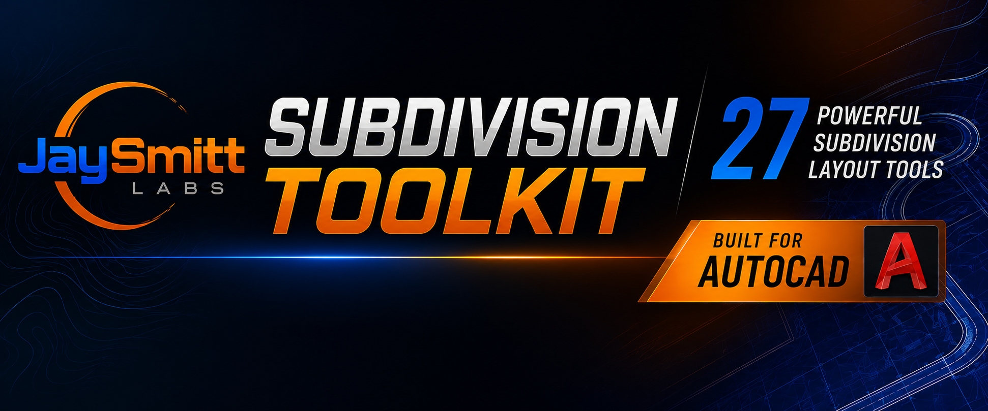 JaySmitt Labs Subdivision Toolkit — 27 powerful subdivision layout tools, built for AutoCAD